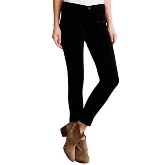 Ag Adriano Goldschmied Pants - AG Adriano Goldschmied Stevie Slim Straight Ankle Pants in Dark Black Women’s 30
